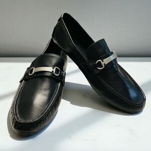 New! COLE HAAN MENS HORSE-BIT BLACK SLIP ON MOCS LOAFERS SIZE 11 M